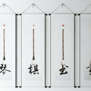 新中式装饰画3D模型下载